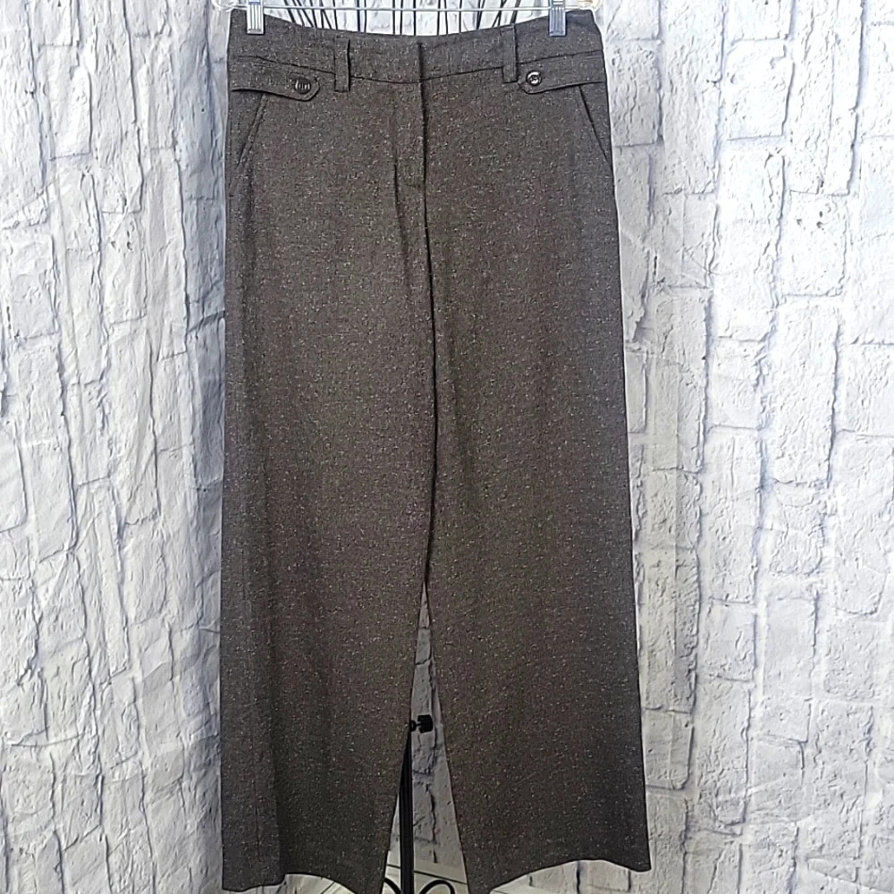 SANDRO Brown Speckled Wide Leg Women's Dress‎ Pant Size 8